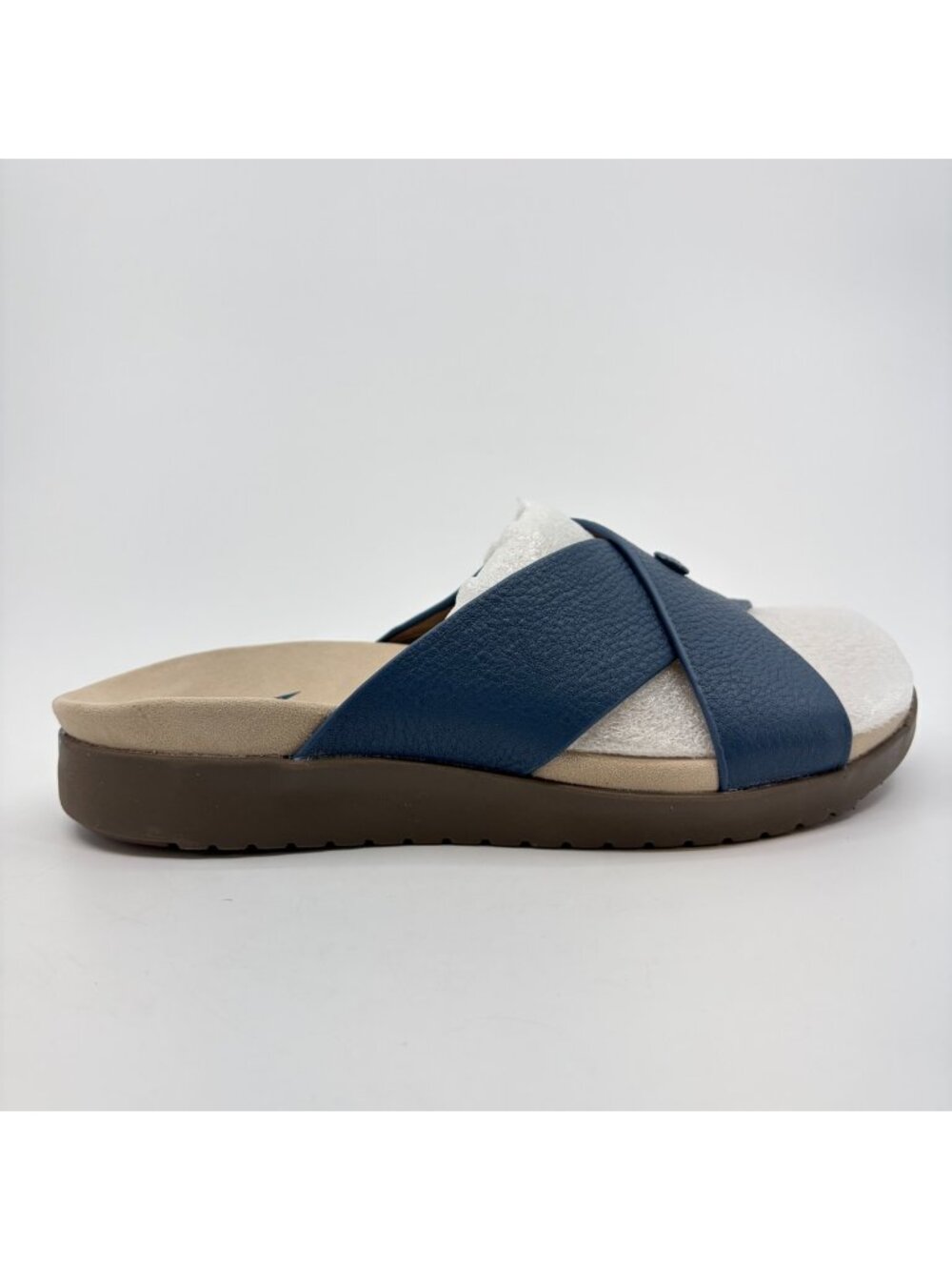 Kuru Breeze Womens Size 8 Blue Beach Walking Outdoor Leather Slide Sandals